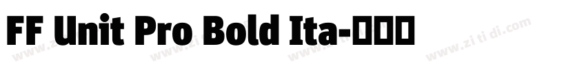FF Unit Pro Bold Ita字体转换